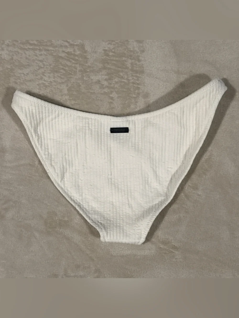 triangl swimwear White Ribbed Bikini Bottom
